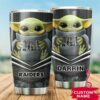 Las Vegas Raiders Baby Yoda Tumbler Custom Name 2