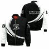 Las Vegas Raiders Bomber Jacket graphic curve 2