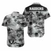 Las Vegas Raiders Football Hawaiian Graphic Print Short Sleeve Haw 3