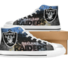 Las Vegas Raiders Oakland Raiders 2 Custom Canvas High Top Shoes L 2