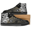 Las Vegas Raiders Skull 1 Custom Canvas High Top Shoes L98 2