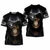 Las Vegas Raiders Skull All Over Print Gift For Fan 3D T Shirt Swe 2