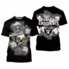 Las Vegas Raiders Skull Gift For Fan 3D T Shirt Sweater Zip Hoodie 2