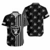 Las Vegas Raiders Stripes and Skull Hawaii Shirt and Shorts Summer Col 2