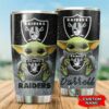 Las Vegas Raiders Yoda Custom Name Tumbler 2