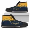 Logo Los Angeles Chargers Custom Canvas High Top Shoes L98 2