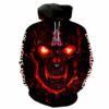 Los Angeles Angels Skull 3d Hoodie N98 2