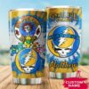 Los Angeles Chargers Grateful Dead Custom Name Tumbler 3