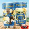 Los Angeles Chargers Grogu Groot Custom Name Tumbler 2