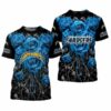 Los Angeles Chargers Roses Gift For Fan 3D T Shirt Sweater Zip 3