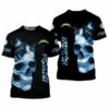 Los Angeles Chargers Skull And Butterflies Men’s And Women’s G 3