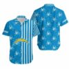 Los Angeles Chargers Stripes and Skull Hawaii Shirt and Shorts Summer 3