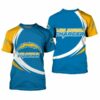 Los Angeles Chargers T-shirt curve Style gift for men 3