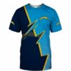 Los Angeles Chargers T-shirt Zigzag graphic Summer gift for fans 2