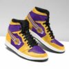 Los Angeles Lakers NBA Fashion Sneakers Basketball Shoes Leather High 2