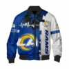 Los Angeles Rams Bomber Jacket graphic heart ECG line 2