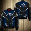 Los Angeles Rams bomber Jacket lightning graphic gift for men 3