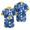 Los Angeles Rams Coconut Leaves And Skulls Hawaii Shirt and Shorts Sum 2