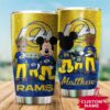 Los Angeles Rams Grogu Mickey Groot Custom Name Tumbler 3