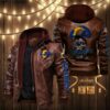 Los Angeles Rams Leather Jacket Skulls graphic Gift for fans 3