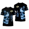 Los Angeles Rams Skull And Butterflies Men’s And Women’s Gift 3