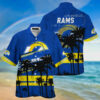 Los Angeles Rams Summer Hawaiian Shirt And Shorts 2