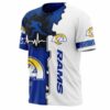 Los Angeles Rams T-shirt graphic heart ECG line 2