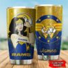 Los Angeles Rams Wonder Woman Custom Name Tumbler 3