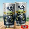 Los Angeles Rams Yoda Custom Name Tumbler 2