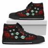 Lovely Rose Thorn Incredible Miami Dolphins Custom Canvas High Top 2