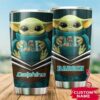 Miami Dolphins Baby Yoda Tumbler Custom Name 2