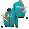 Miami Dolphins Bomber Jacket graphic curve 3