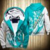 Miami Dolphins Fleece Jacket 3D Graphic Cartoon player 2