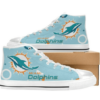 Miami Dolphins Football 10 Custom Canvas High Top Shoes L98 2