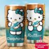 Miami Dolphins Hello Kitty Custom Name Tumbler 3