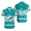 Miami Dolphins Hibiscus Flowers Hawaii Shirt and Shorts Summer 2