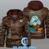 Miami Dolphins Leather Jacket Brown 3