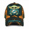 Miami Dolphins Luxury 3D Cap Baby Yoda Custom Name 5