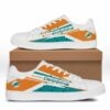 Miami Dolphins Men’s and Women’s Gift For Fan Low top Leather 2