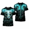 Miami Dolphins Skeleton All Over Print Gift For Fan 3D T Shirt Swe 2