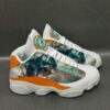 Miami Dolphins Skull Football Team Sneaker 8 For Lover JD13 SHOES 2