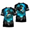 Miami Dolphins Skulls Devil Skeleton Gift For Fan 3D T Shirt S 3