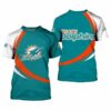 Miami Dolphins T-shirt curve Style gift for men 3