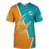 Miami Dolphins T-shirt Zigzag graphic Summer gift for fans 3