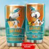 Miami Dolphins Tumbler Snoopy 12 custom name 2