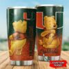 Miami Hurricanes Pooh Custom Name Tumbler 2