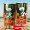 Miami Hurricanes Tumbler snoopy NCAA 12 custom name 2