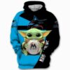 Miami Marlins Baby Yoda Star Wars 3D Hoodie N98 3