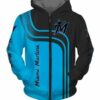 Miami Marlins Team Logo Hoodie Jacket Full 3D Zip Hoodie N98 2