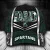 Michigan State Spartans NCAA DAD Custom Name Cap 3